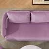 Okak Modern Teddy Fleece Upholstered Back Armchair with Gold Metal Frame,Leisure Reception Chair for Living Rooms,Relaxation Areas - 3 of 4
