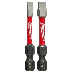 Milwaukee 48-32-4920 SHOCKWAVE 2" Slotted #8/#10 Impact Bit Set - 2 Piece - 1 of 4