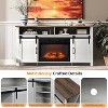 VINGLI Fireplace TV Stand with Sliding Barn Door for 70 Inch TV, Farmhouse Entertainment Center ＆ 23" Fireplace - 2 of 4