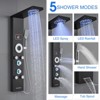 Itopfox LED Shower Panel Tower System, 304 Stainless Steel Bathroom Shower Column with 3 Body Massage Jets, Wall Mounted - 3 of 4