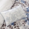 6 Pcs Elegant Watercolor Floral Print Reversible Quilt Set, All Season Bedding Sets, Cozy Home Textile for Lux Bedroom Decor - 3 of 4