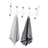 Home Mart Goods Heavy Duty Bamboo White Over The Door Hanger Hanging Rack 10 Hooks Organizer - 2 of 2