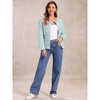 INSPIRE CHIC Women's Lightweight Button Down Packable Long Sleeve Puffer Jacket - 2 of 4