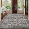 Machine Washable Vintage Large Area Rug Distressed Indoor Floor Carpet Non Slip Non Shedding Thin Foldable Printed Floor Cover - 3 of 4