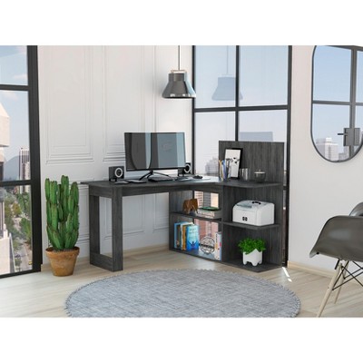 Vynxaria Fresno Writing Computer Desk, Four Shelves