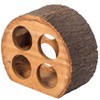 Vintiquewise Round Wood Log Style with Bark 4 Bottle Countertop Wine Rack Holder - 3 of 4