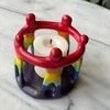 Slickblue Circle of Friends Soapstone Sculpture – 3-Inch Hand-Painted Multicolor Art Piece, Comfort Gift - 3 of 3