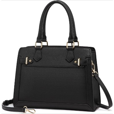 Handbags for Women, Tote Shoulder Bag Satchel Black Purse and PU Leather Top Handle for ladies