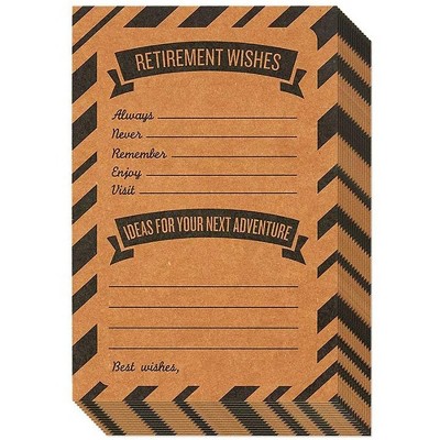 Juvale 50 Pack Happy Retirement Cards Bulk, Wish and Advice Cards with Envelopes, Retirement Party Supplies, 4 x 6 in