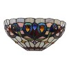 Chloe Lighting Serenity Victorian Tiffany-Style Black 1 Light Wall Sconce 12" Wide - 2 of 4