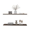 SEVOBAL Utility Storage Shelves Set of Two Floating Shelves Modern Design for Space-Saving Display for Living Room, Brown, 9.8"*47"*1.5" - 2 of 4