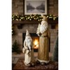 Resin Santa Figurines Gold Painted Set of 2 - 9.25 inch Holiday Decor by Kalalou - 2 of 3