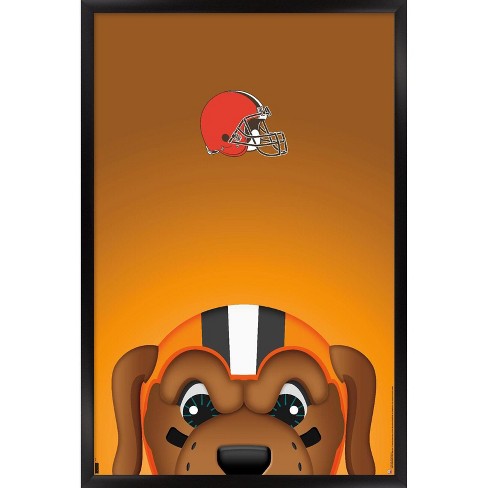 Trends International Nfl Cleveland Browns - S. Preston Mascot Chomps Framed  Wall Poster Prints Black Framed Version 22.375' X 34' : Target