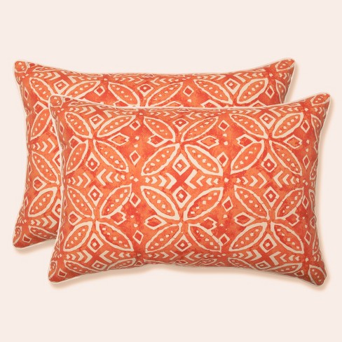 2pk Oversize Merida Pimento Rectangular Throw Pillows Orange