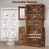 Garvee 67" Tall Bathroom Storage Cabinet with Glass Doors, Adjustable Shelves, Modern Cabinet for Bathroom, Dining Room, Living Room - 3 of 4