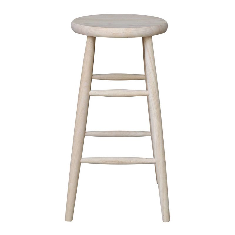 30&#34; Scooped Seat Counter Height Barstool Unfinished - International Concepts, 3 of 8