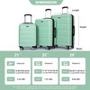 3 Piece Luggage Sets PC Lightweight & Durable Expandable Suitcase with Two Hooks, Double Spinner Wheels, TSA Lock - 3 of 4