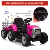 12V Kids Ride On Tractor Battery Powered Electric Tractor w/ Trailer Toddlers，Remote Control, 2+1 Gear Shift, EVA Treaded Tires, LED Lights, MP3, USB - 2 of 4