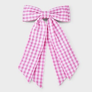Girls' Gingham Bow Barrette Hair Clip - art class™: Fashion Accessory for All Hair Types - 1 of 4