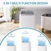14,000 BTU Portable Air Conditioner,Drain-Free, Ultra-Quiet,Cooling for Rooms Up to 750 sq.ft, Dehumidifier & Fan Modes for Bedroom/Indoor Use,White - 3 of 4