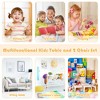 Costway Kids Wooden Table & 2 Chairs Set Children Activity Table Set - image 4 of 4