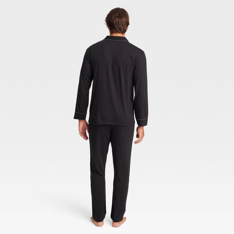 Hanes Premium Men's Knit Long Sleeve Pajama Set 2pc, 3 of 5