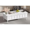 Damerin Multi-Functional Adjustable Accent Coffee Tables With Foldable Top & Drawers-White - 3 of 4