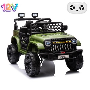 Jojoka  12V Electric Ride-On Truck for Kids with Remote Control, Dual Motors, 2 Speeds, Music Player, LED Lights, Ride on Toys for Ages 2-6 - 1 of 4
