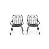 Okak Boho Patio Accent Chairs Upholstered Dining Chairs,Set of 2,Outdoor Faux Rattan Chairs for Backyard,Garden&Patio,,400lbs Max - 2 of 4