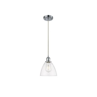 Bristol Glass - 1 Light Mini Pendant In Industrial Style-11.25 Inches Tall and 7.5 Inches Wide