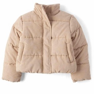The Children's Place Girls Long Sleeve Ribbed Corduroy Midweight Microfleece Lined Puffer Jacket - 1 of 4