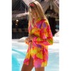 Moda Minx Chasing Sunsets 'Golden Hour' Day-Glo Tie Dye Chiffon Beach Shirt - 3 of 4