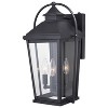VAXCEL Lexington Dusk to Dawn Black Outdoor Wall Light Lantern Clear Glass - 3 of 4