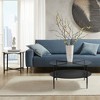 NicBex Modern 33.75" Round Coffee Table with Tempered Glass Top and Open Storage Shelf for Living Room and Bedroom, Black - 4 of 4