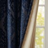 PAGED Knitted Jacquard Damask Total Blackout Grommet Top Curtain Panel, Privacy Curtain for Bedroom & Living Room - 4 of 4