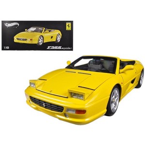 Ferrari F355 Spider Convertible Yellow Elite Edition 1/18 Diecast Car Model by Hot Wheels - 1 of 3