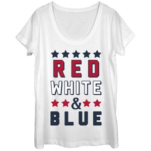 Women's Lost Gods Fourth of July  and Blue Scoop Neck - 1 of 3
