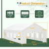 Maliang Party Tent, Heavy Duty Event Tent with 1 Doors & 7 Windows, Waterproof,UV Protection, Patio Gazebo for Party, Event,Picnic,White - 3 of 4