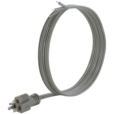 Certified Appliance 15-Amp Gray Straight Plug Power Cord, 6ft