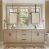 TEHOME 20 in. W x 30 in. H Rectangular Metal Framed Ceiling Mounted Bathroom Vanity Mirror in Matt Black - 2 of 4