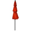 Costway Outdoor Auto-tilt Patio Market Umbrella W/ Double Vented - 3 of 4