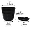 Unique Bargains Home Decoration Round Plastic Flower Pot 5" Dia - 2 of 4