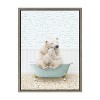 Kate & Laurel All Things Decor 18"x24" Sylvie Mother and Baby Polar Bear in Little Fish Bath Wall Art by Amy Peterson Art Studio Gray - 2 of 4