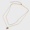 14K Gold Dipped Initial Bubble Multi-Strand Pendant Necklace - A New Day™ Gold - 3 of 4