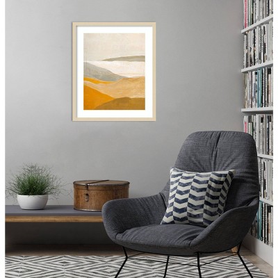 Yellow Field Abstract Expressionism Framed Wall Art Print