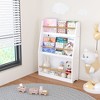AZL1 Life Concept Decorative Bookshelf Three Tier Kids Book Rack Natural Wood Book Display Shelf for Children, White, 22.83"*7.09"*31.5" - 2 of 4