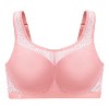 Glamorise Womens High Impact Wonderwire Sports Underwire Bra 9066 Pink Blush Print - 4 of 4