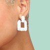 SOHI Women's Purple Corroded Drop Earrings - 3 of 3