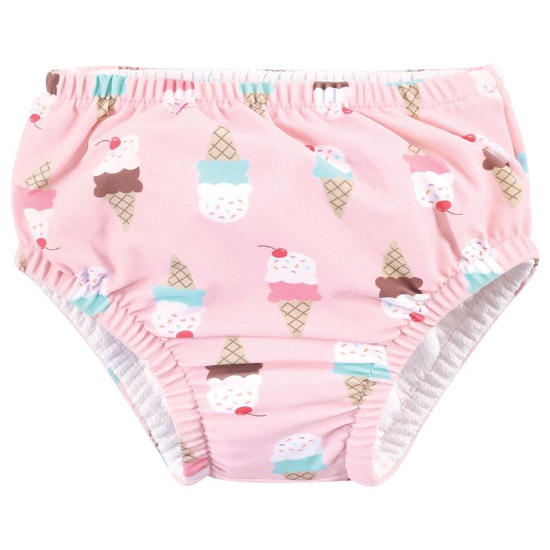 Hudson Baby Infant and Toddler Girl Swim Diapers, Ice Cream Cone, 4 of 6