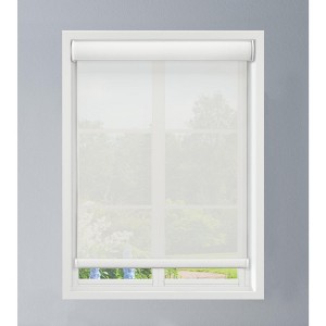 Linen Avenue Cordless Cassette 5% Solar Roller Shade,Black, Charcoal, and White (Arrives 1/4" Narrower) - 1 of 4